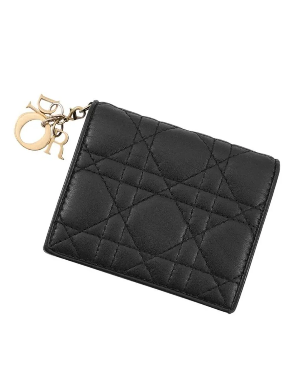 Dior Bifold Wallet Lady Gardenia Mini Black
